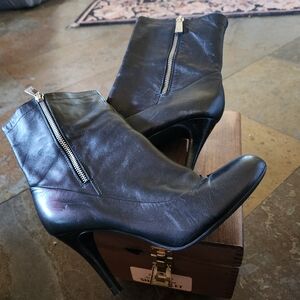 Coach calf skin leather booties